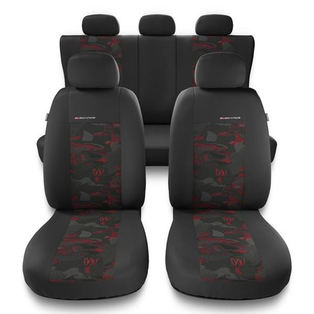 Univerzálne autopoťahy pre Mitsubishi Outlander I, II, III (2001-2019) - poťahy sedadiel do auta - Auto-Dekor - Elegance - červená