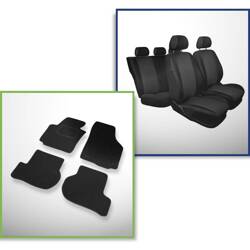 Set: filcové koberčeky + autopoťahy šité na mieru pre Seat Toledo III Hatchback (2004-2009) – Practic