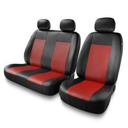 Univerzálne autopoťahy pre Iveco Daily II, III, IV, V, VI (1990-2019) - poťahy sedadiel do auta - Auto-Dekor - Comfort 2+1 - červená
