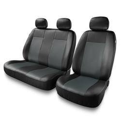 Univerzálne autopoťahy pre Iveco Daily II, III, IV, V, VI (1990-2019) - poťahy sedadiel do auta - Auto-Dekor - Comfort 2+1 - šedá