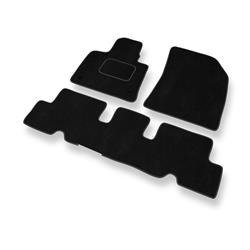 Velúrové koberčeky pre Citroen C4 Picasso II (2013-2018) - autokoberce - koberce do auta - autorohože - DGS Autodywan - čierna