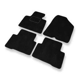 Velúrové koberčeky pre Hyundai Santa Fe III (2012-2018) - autokoberce - koberce do auta - autorohože - DGS Autodywan - čierna