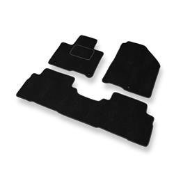Velúrové koberčeky pre Kia Sorento III (2014-2020) - autokoberce - koberce do auta - autorohože - DGS Autodywan - čierna