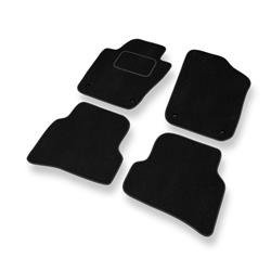Velúrové koberčeky pre Seat Ibiza IV (2008-2017) - autokoberce - koberce do auta - autorohože - DGS Autodywan - čierna