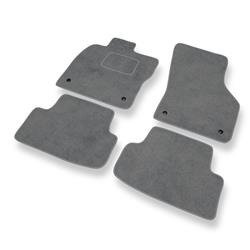 Velúrové koberčeky pre Seat Leon III (2013-2020) - autokoberce - koberce do auta - autorohože - DGS Autodywan - šedá