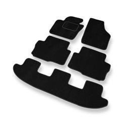 Velúrové koberčeky pre Volkswagen Sharan II (2010-....) - autokoberce - koberce do auta - autorohože - DGS Autodywan - čierna
