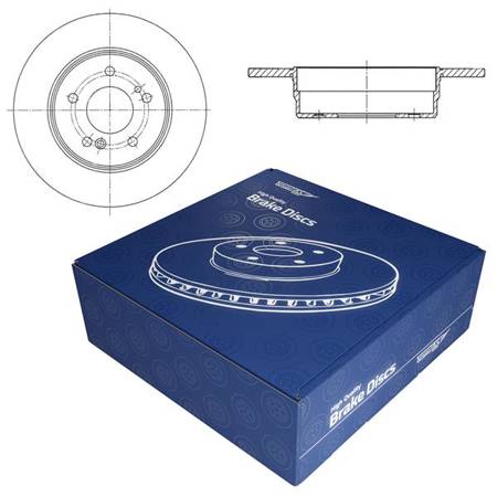 2x Brzdové kotúče pre Mercedes-Benz CLC CL203 Kupé (2008-2011) - plné - 278mm - Tomex - TX 70-93 (zadná náprava)