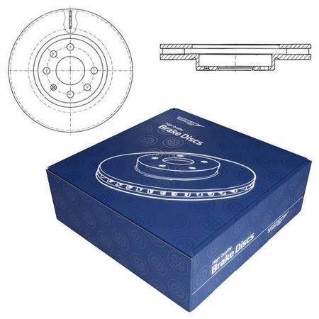 2x Brzdové kotúče - vetrané - 260mm - Tomex - TX 70-73 (predná náprava)